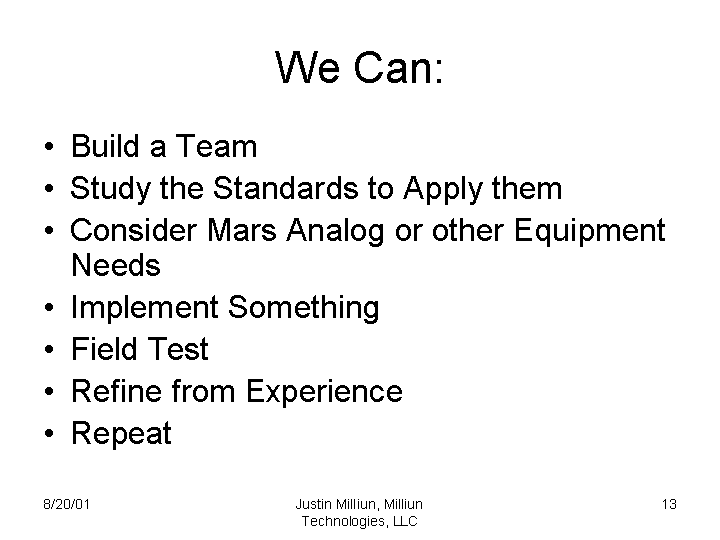 Slide 13 of presentation